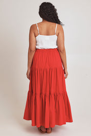 Preloved Promenade Maxi Skirt - Rouge