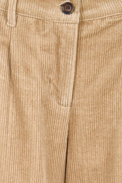 Product shot of the Need You In My Life Cotton Cord Pants – Sand in colour Sand, showing detail