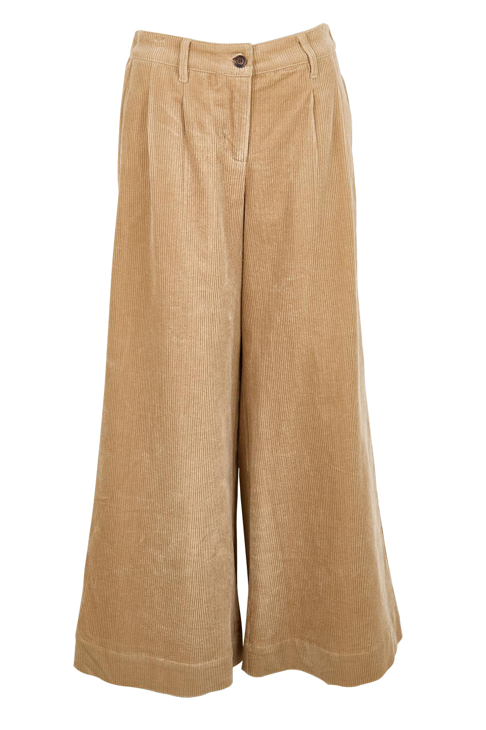 Product shot of the Need You In My Life Cotton Cord Pants – Sand in colour Sand, from the front
