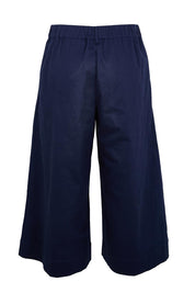 Product shot of the Need You In My Life Cropped Pants - Navy in colour Navy, from the back