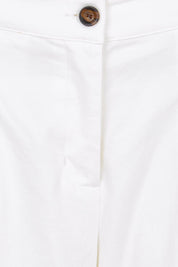 Product shot of the Need You In My Life Cropped Pants - White in colour White, showing detail
