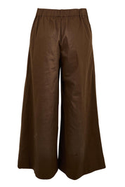 Product shot of the Need You In My Life Pants - Cocoa in colour Cocoa, from the back
