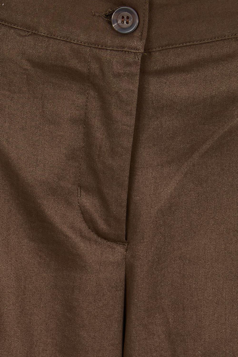 Product shot of the Need You In My Life Pants - Cocoa in colour Cocoa, showing detail