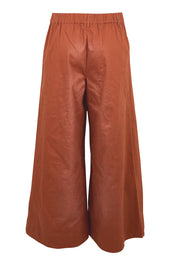 Product shot of the Need You In My Life Cotton Pants – Tan in colour Tan, from the back