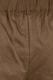 Product shot of the Need You In My Life Shorts – Chocolate in colour Chocolate, showing detail