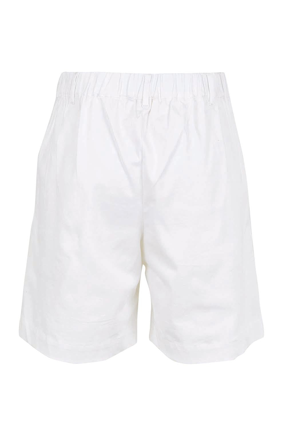 Product shot of the Need You In My Life Shorts - White in colour White, from the back