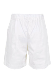 Product shot of the Need You In My Life Shorts - White in colour White, from the back