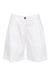 Product shot of the Need You In My Life Shorts - White in colour White, from the front