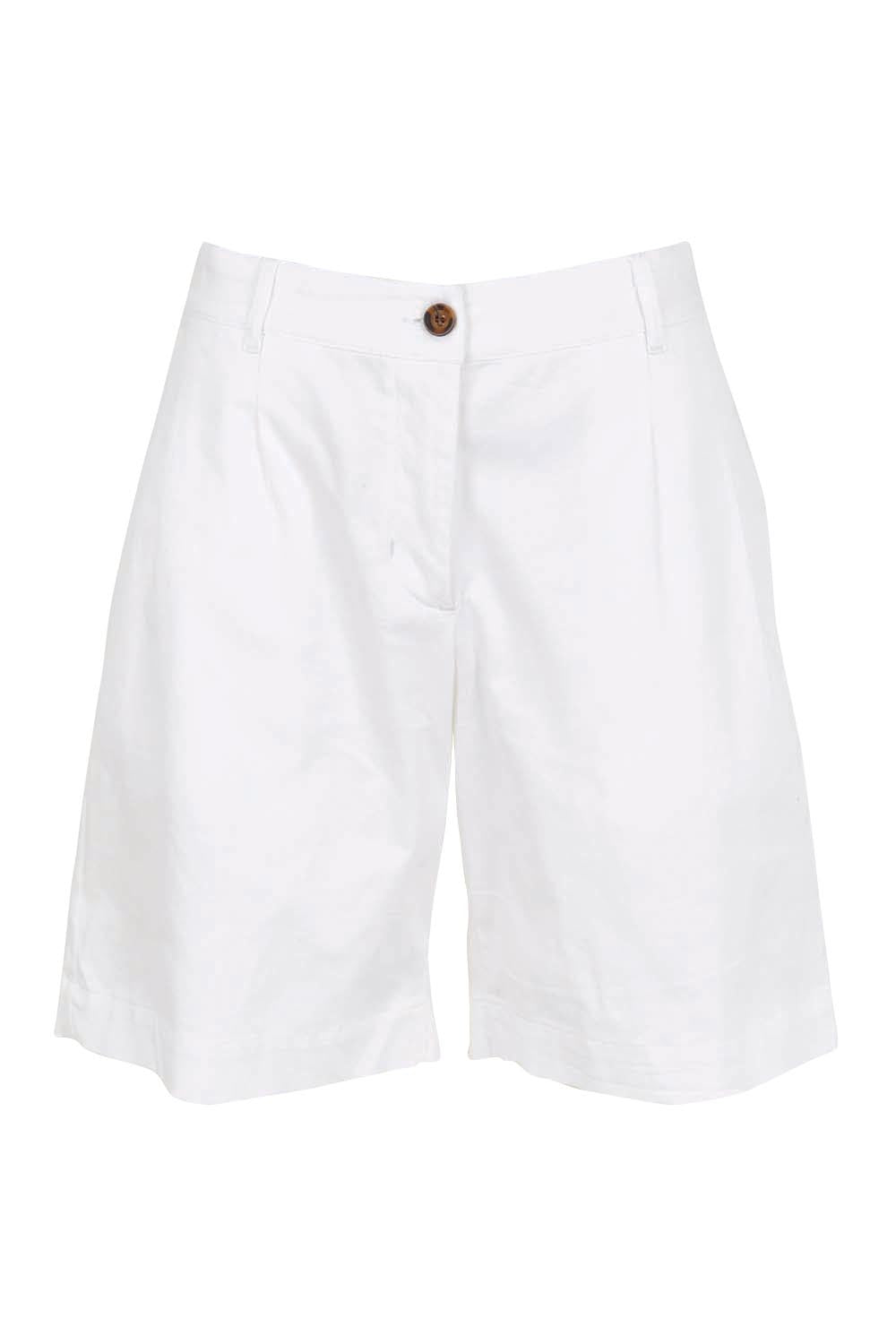 Product shot of the Need You In My Life Shorts - White in colour White, from the front