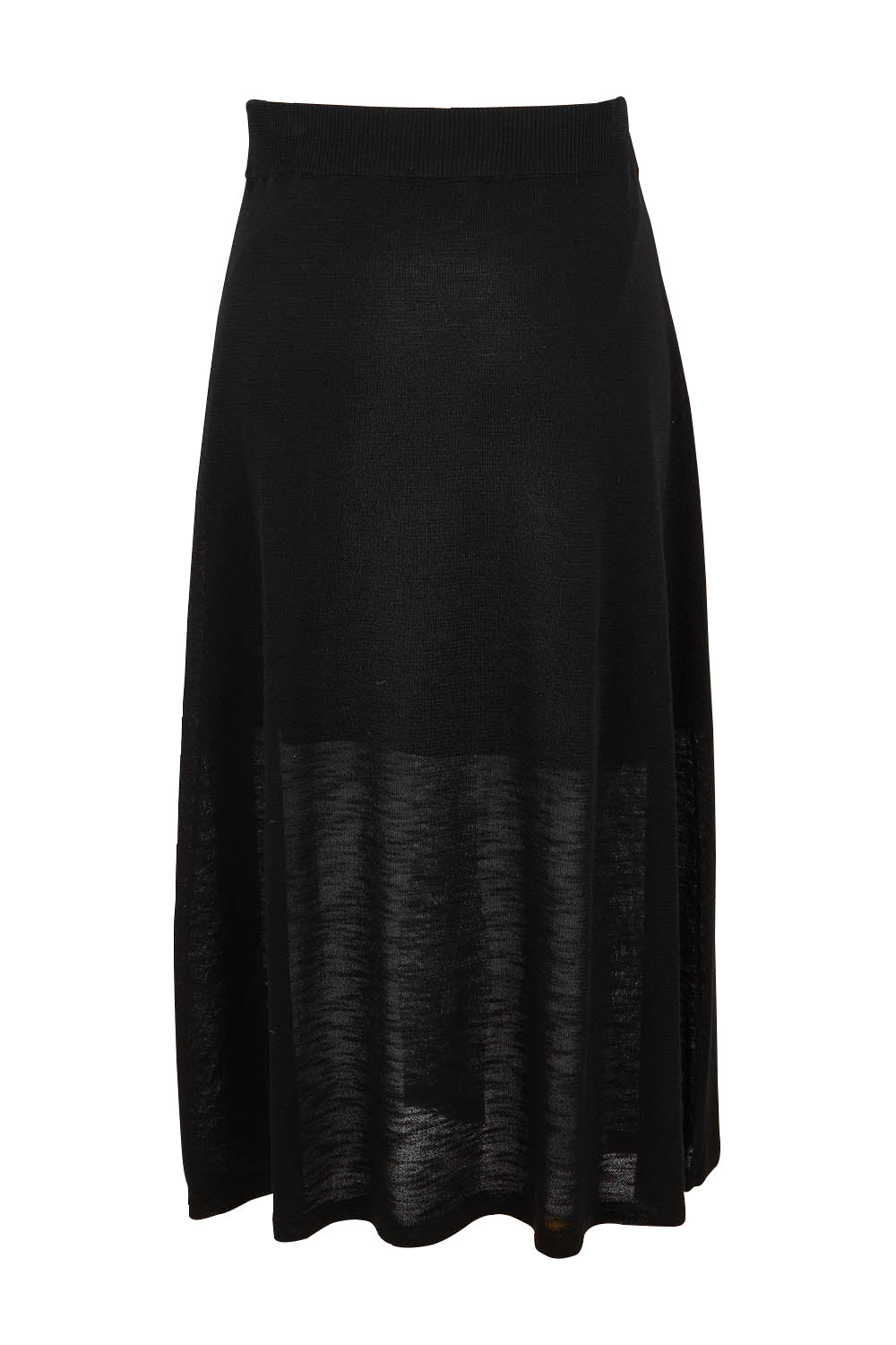 Product shot of the Go To Knit Skirt in colour Black (Black), from the back