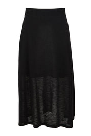 Product shot of the Go To Knit Skirt in colour Black (Black), from the front