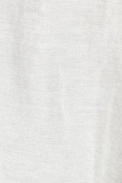 Product shot of the Shoulder Shimmy Linen Blouse in colour Natural, detail