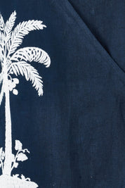 Product shot of the By The Seaside Embroidered Cotton Jumpsuit in colour Navy (Blue), detail