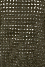 Product shot of the Love Language Cotton Vest in colour Forest (Green), detail