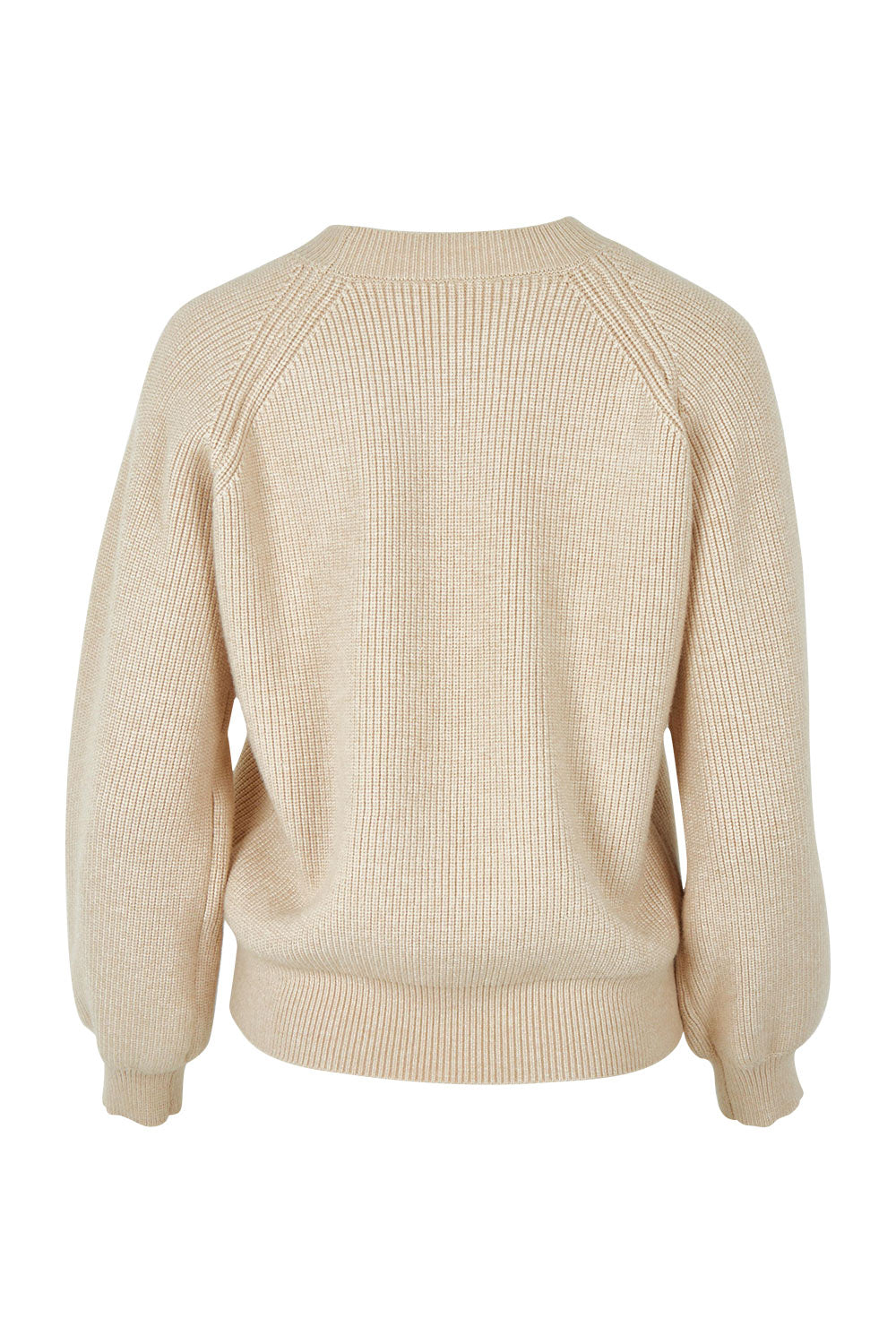 Product shot of the Always My Go To Jumper in colour Sand, from the back