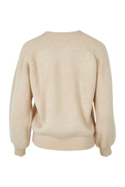 Product shot of the Always My Go To Jumper in colour Sand, from the back