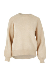 Product shot of the Always My Go To Jumper in colour Sand, from the front