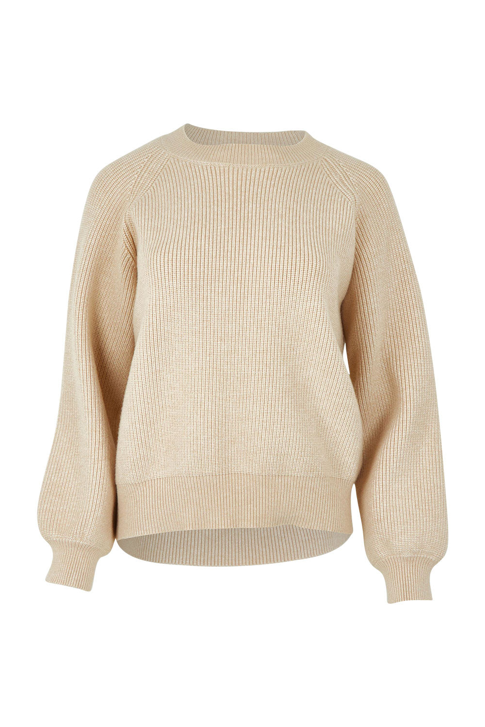 Product shot of the Always My Go To Jumper in colour Sand, from the front