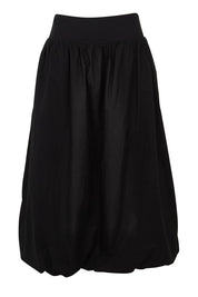 Product shot of the Bubble Delight Cotton Skirt in colour Black (Black), from the front
