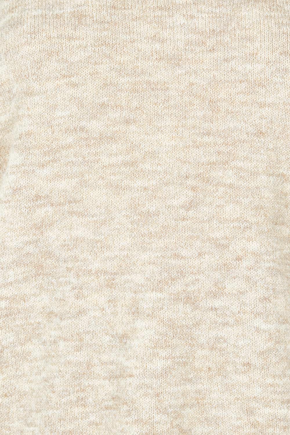 Product shot of the Found My Friend Recycled Knit Top in colour Sand, detail