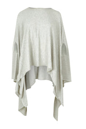 Product shot of the Light Breeze Poncho in colour Mist (Grey), from the front