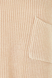 Product shot of the Cover Me In Cotton Knit Top in colour Stone, detail