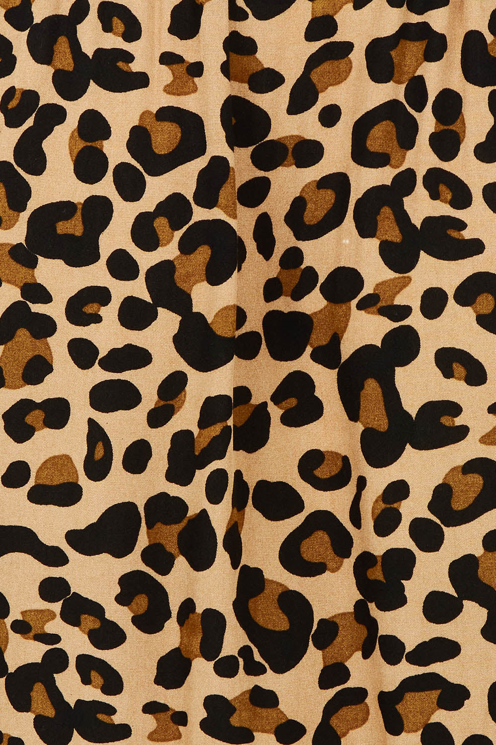 Product shot of the A Delightful Day Tiered Skirt in colour Leopard (Black), detail