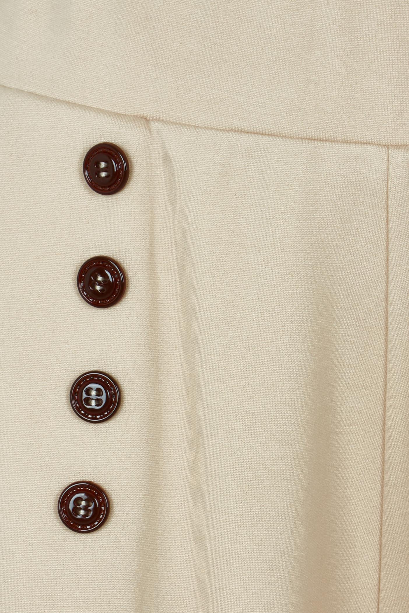 Product shot of the Meet Me At Midnight Wide Leg Ponte Pants in colour Sand, detail