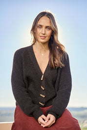 Found My Friend Recycled Knit Cardi – Chocolate