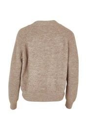 Product shot of the Found My Friend Recycled Knit Cardi in colour Earth, from the back