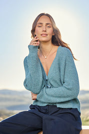 Found My Friend Recycled Knit Cardi – Seafoam