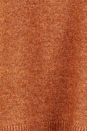 Product shot of the Found My Friend Recycled Knit Vest in colour Ochre, detail