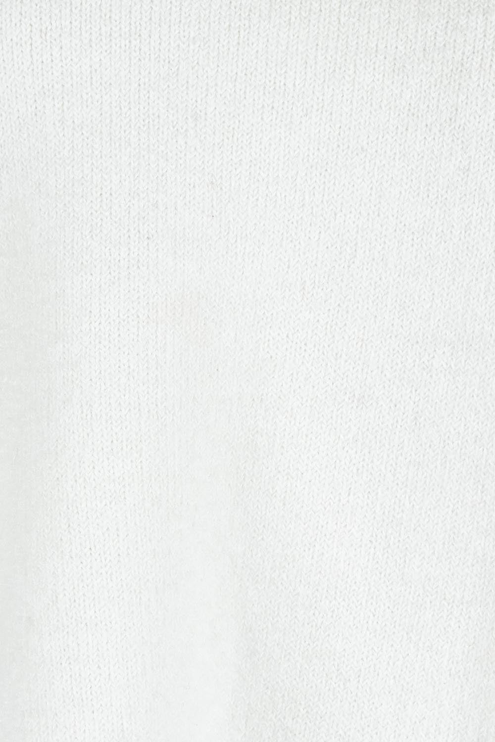 Product shot of the Found My Friend Recycled Knit Vest in colour Snow (White), detail