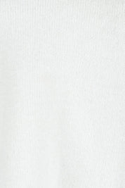 Product shot of the Found My Friend Recycled Knit Vest in colour Snow (White), detail