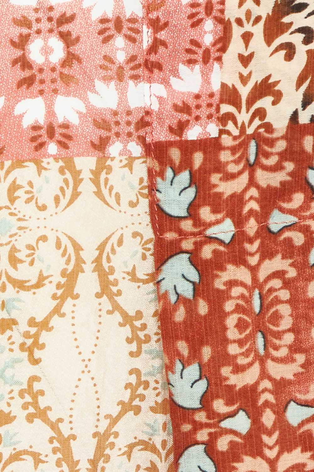Product shot of the Happy Daze Shirt in colour Patch (Pink), detail