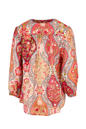Product shot of the Easy On Me Blouse – Rustfolk in colour Rustfolk, from the back