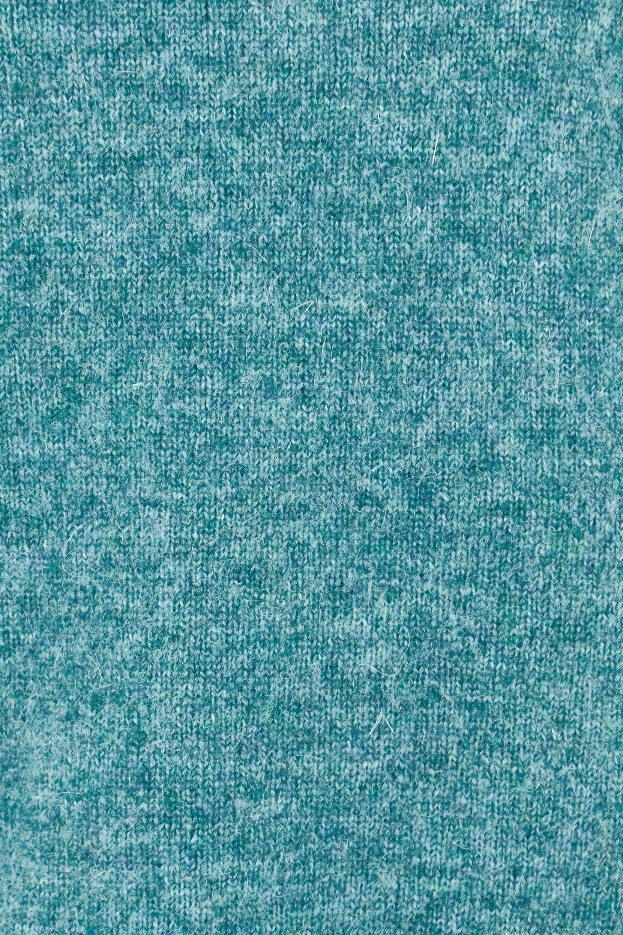 Product shot of the Lovely Day Billow Sleeve Wool Blend Jumper in colour Sea (Green), detail
