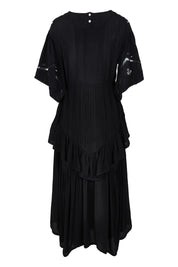 Product shot of the Eternal Grace Layered Dress in colour Black (Black), from the back