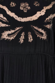 Product shot of the Eternal Grace Layered Dress in colour Black (Black), detail
