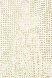 Product shot of the Sweet Escape Embroidered Cotton Mesh Shirt in colour Cream, detail
