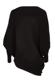 Product shot of the Snuggle Up True Knit Jumper in colour Black (Black), from the back