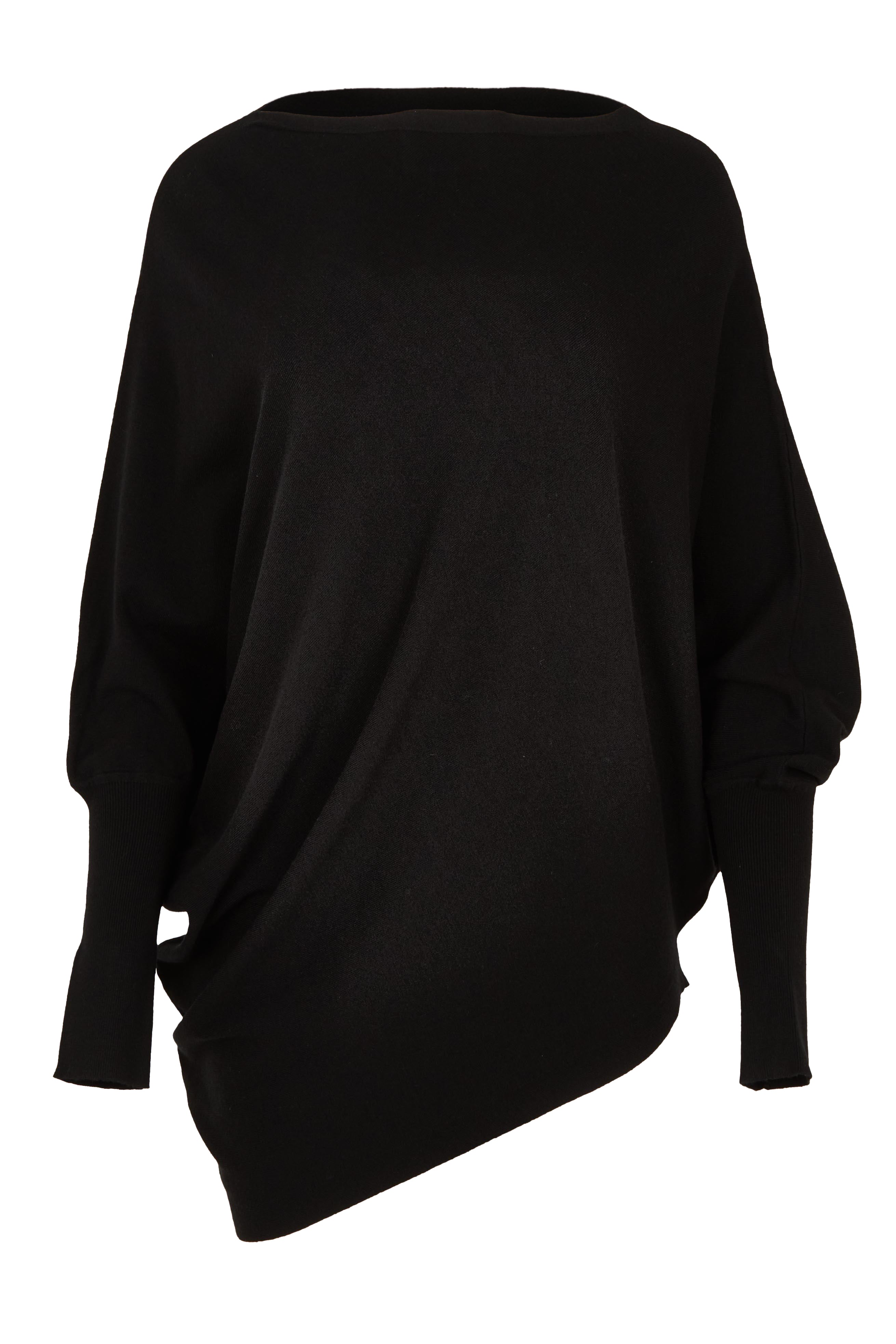 Product shot of the Snuggle Up True Knit Jumper in colour Black (Black), from the front