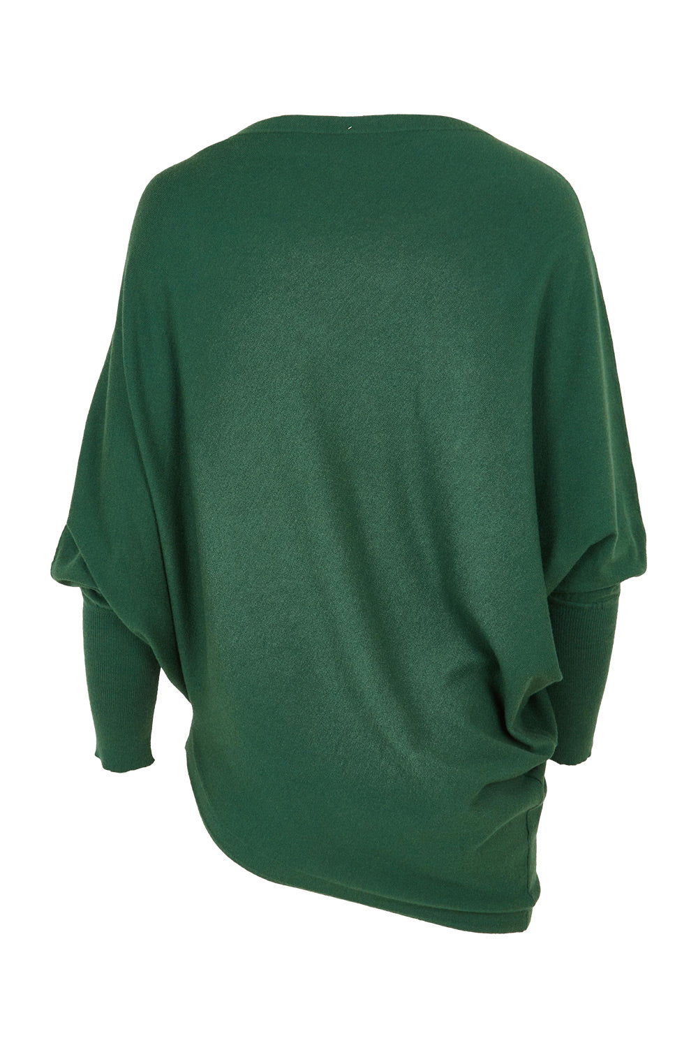 Product shot of the Snuggle Up True Knit Jumper in colour Pine (Green), from the back