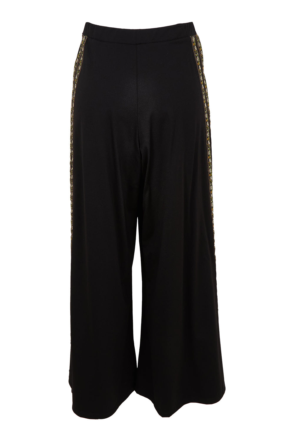 Product shot of the Follow My Lead Side Stripe Pants in colour Black (Black), from the back