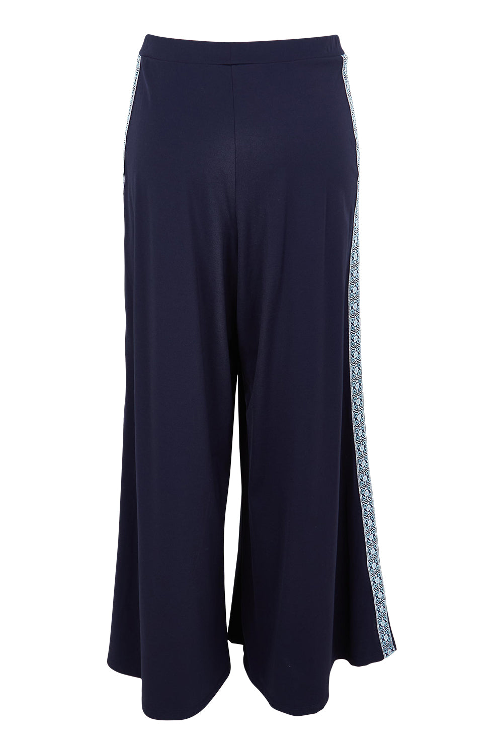 Product shot of the Follow My Lead Side Stripe Pants in colour Navy (Blue), from the back