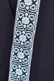 Product shot of the Follow My Lead Side Stripe Pants in colour Navy (Blue), detail