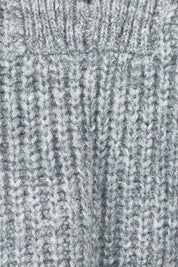 Product shot of the Always Yours Half Zip Sweater in colour Stormgrey (Grey), detail