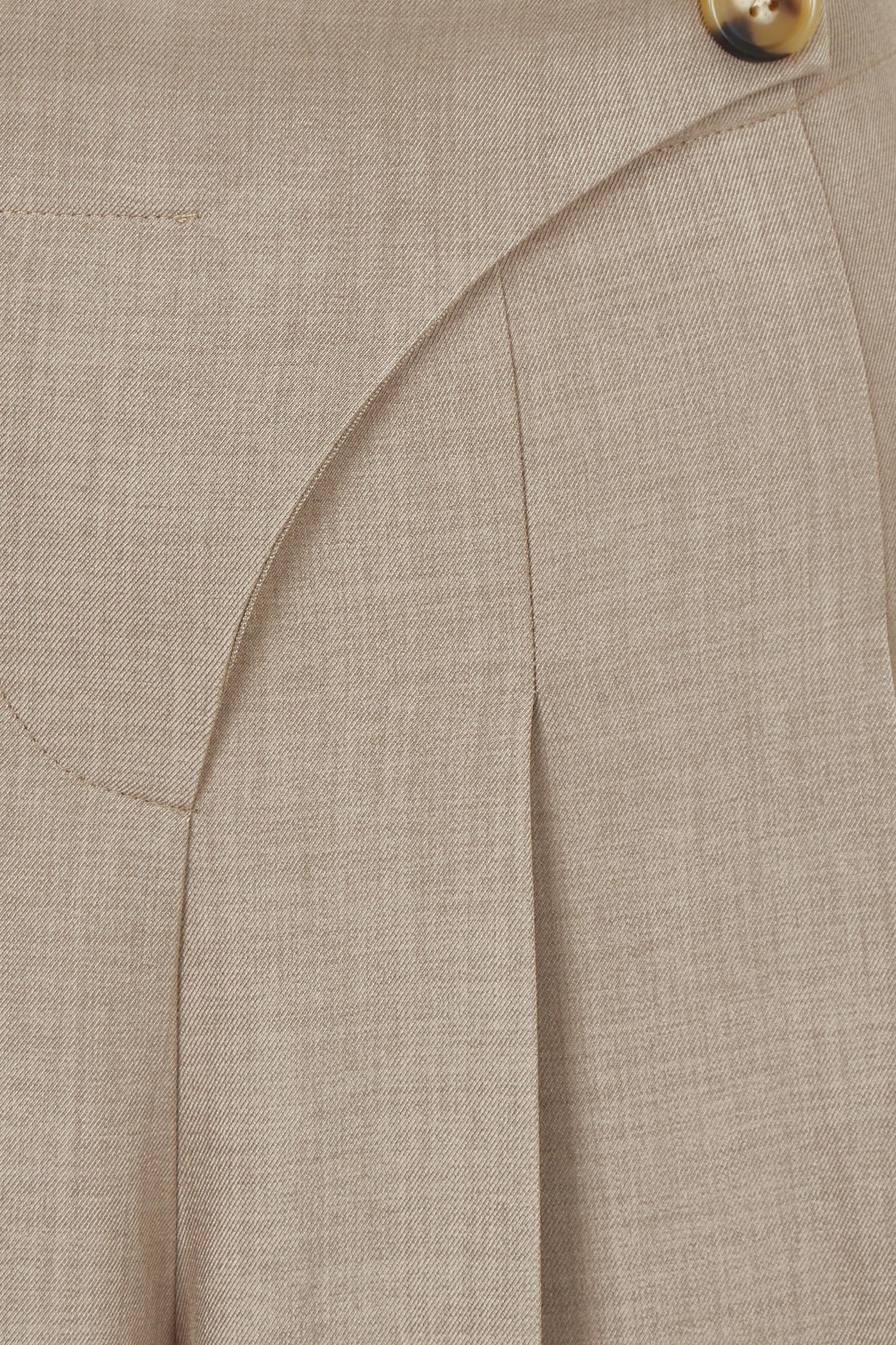 Product shot of the Always Ready Cross Front Wide Leg Pants in colour Rock, detail