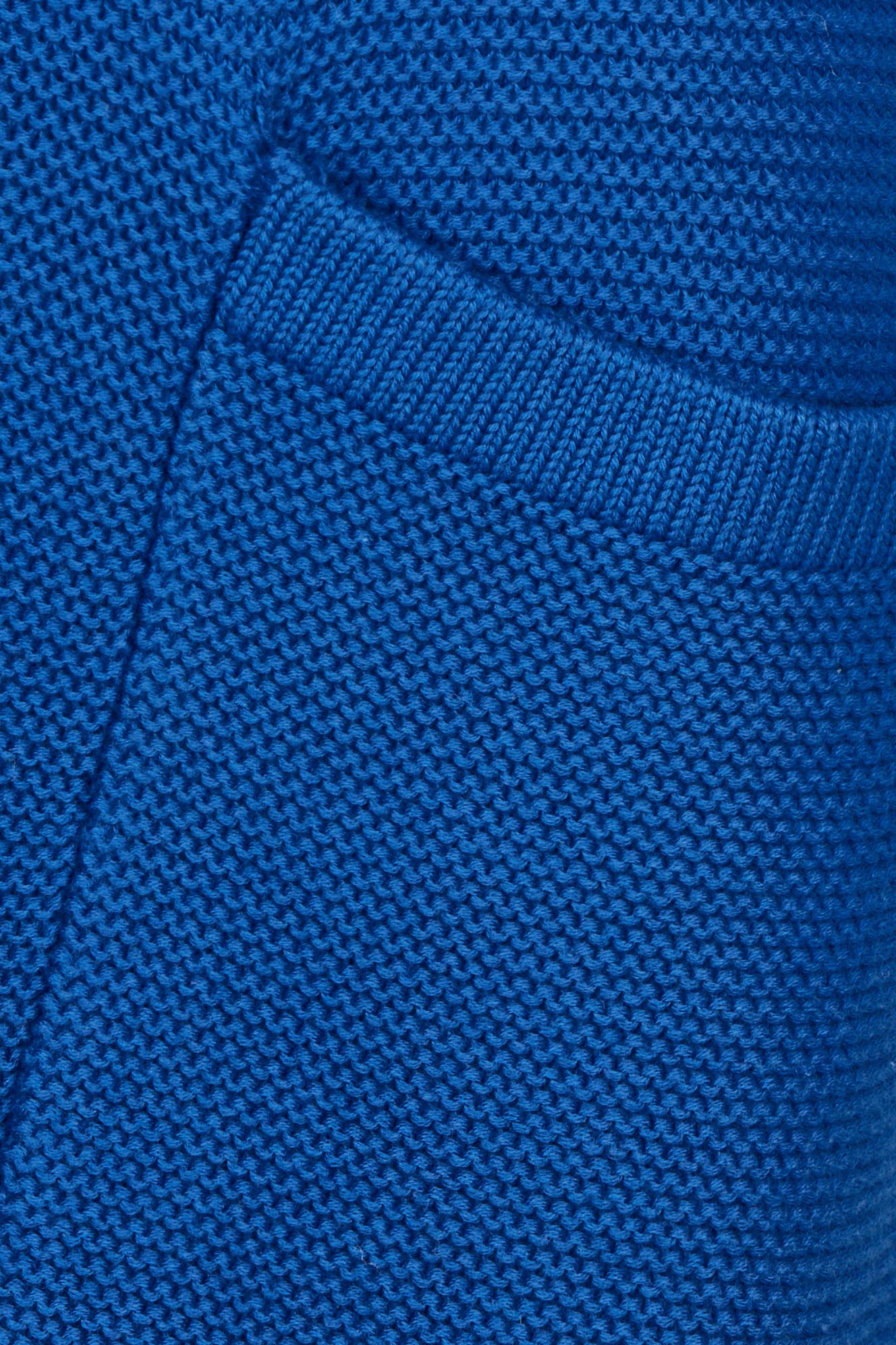 Product shot of the Delight Me Long Cotton Cardi in colour Electric (Blue), detail
