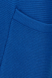 Product shot of the Delight Me Long Cotton Cardi in colour Electric (Blue), detail